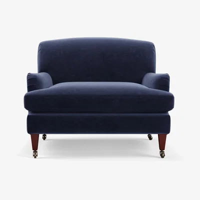 OKA Large Coleridge Armchair with Fixed Cover Sapphire