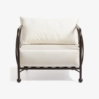 OKA OKA, Rametto Garden Armchair - Ebony/Brown, Garden Seating