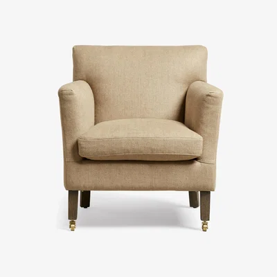 OKA Ellary Armchair - Sand Wide Herringbone