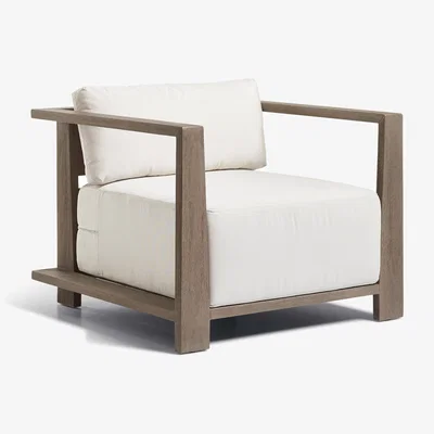 OKA OKA, Swanmore Garden Armchair - Weathered Teak, Garden Seating