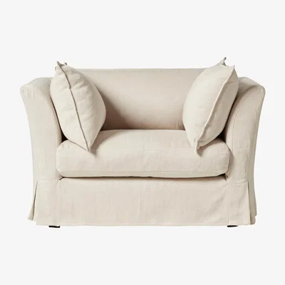 OKA Avitus Armchair - Flax Narrow Herringbone