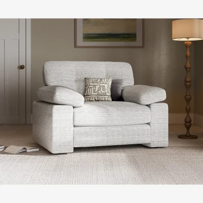Oak&More Helston Silver Fabric Armchair