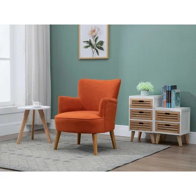 Oak&More Knightley Sunburst Orange Armchair