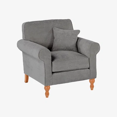 Oak&More Darwin Charcoal Grey Fabric Armchair