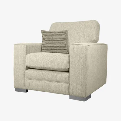 Oak&More Madden Cream Fabric Armchair