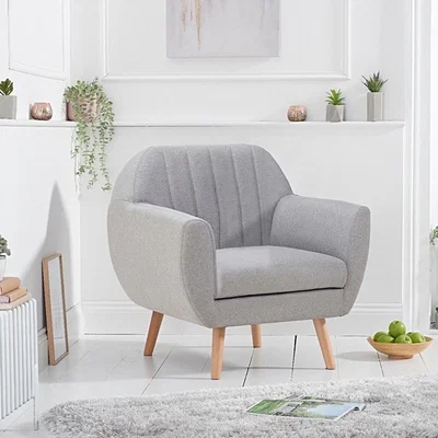 Oak&More Latimer Grey Linen Armchair