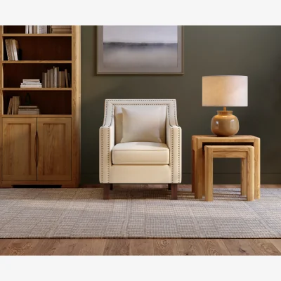 Oak&More Chartwell Ivory Linen Armchair