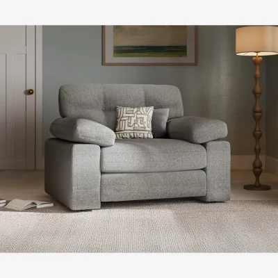 Oak&More Helston Steel Fabric Armchair