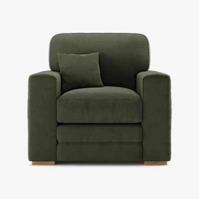 Oak&More Madden Pewter Fabric Armchair