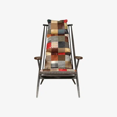 Oak&More Sunbury Gunmetal Chair with Patchwork Cover