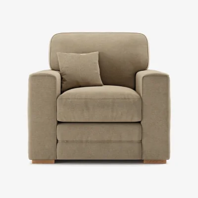 Oak&More Madden Biscuit Fabric Armchair