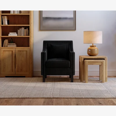 Oak&More Chartwell Black Linen Armchair