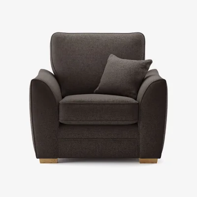 Oak&More Bella Chocolate Fabric Armchair