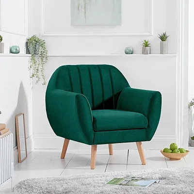Oak&More Latimer Green Velvet Armchair