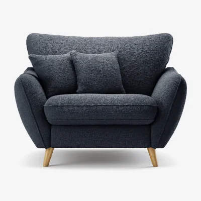 Oak&More Palma Navy Chenille Fabric Armchair