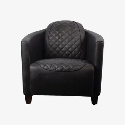 Oak&More Daytana Grey Leather Chair