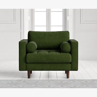 Oak&More Elliott Green Velvet Armchair