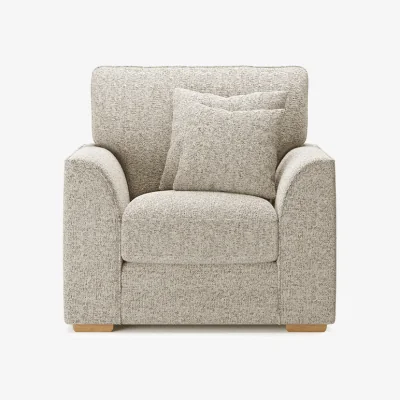 Oak&More Jasper Natural Chenille Fabric Armchair
