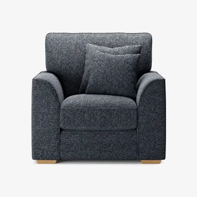 Oak&More Jasper Navy Chenille Fabric Armchair