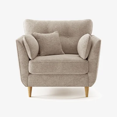 Oak&More Capri Latte Boucle Fabric Armchair