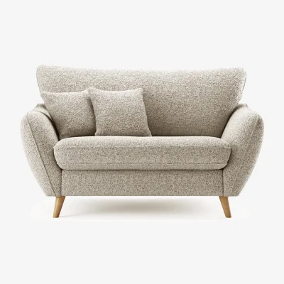 Oak&More Palma Natural Chenille Fabric Love Chair