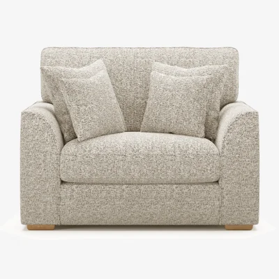Oak&More Jasper Natural Chenille Fabric Love Chair