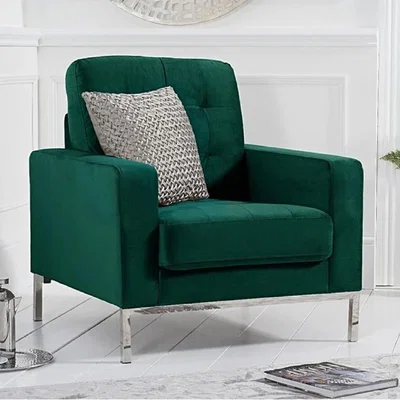 Oak&More Lydia Green Velvet Armchair