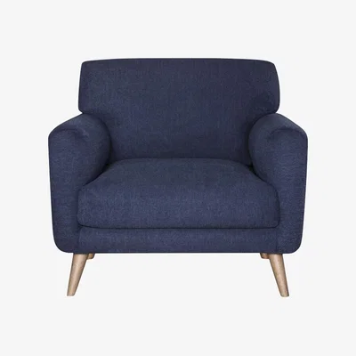Oak&More Enya Navy Fabric Armchair