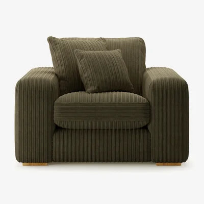 Oak&More Milan Moss Green Fabric Armchair