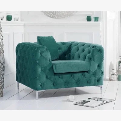 Oak&More Alara Green Velvet Armchair