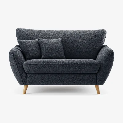Oak&More Palma Navy Chenille Fabric Love Chair