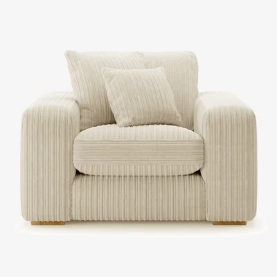 Oak&More Milan Ivory Fabric Armchair