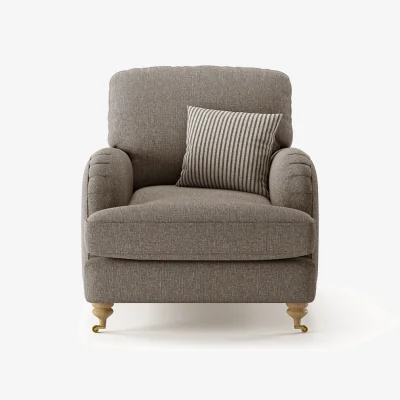 Oak&More Chilworth Grey Fabric Armchair with Grey Cushion
