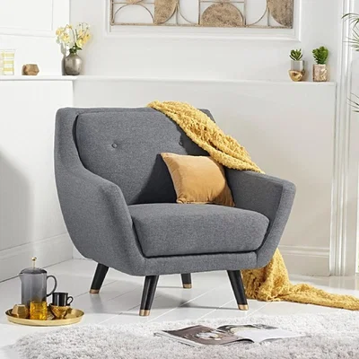 Oak&More Lance Armchair in Grey Linen
