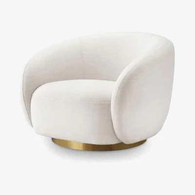Olivia's Eichholtz Brice Swivel Chair in Avalon White