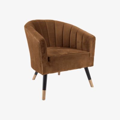 Olivia's Leitmotiv Royal Velvet Chair in Chocolate Brown