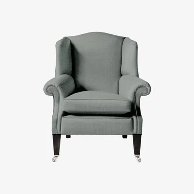 Olivia's Duresta Somerset Lindale Wing Armchair / Navy