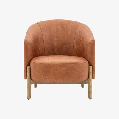 Olivia's Gallery Interiors Selhurst Armchair in Vintage Brown Leather