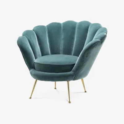 Olivia's Eichholtz Trapezium Chair in Cameron Deep Turquoise