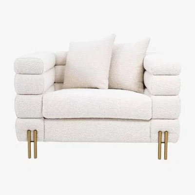 Olivia's Eichholtz York Armchair in Boucle Cream