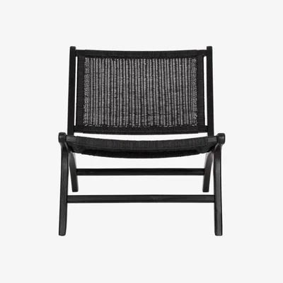 Olivia's Must Living Lazy Loom Lounge Chair in Black