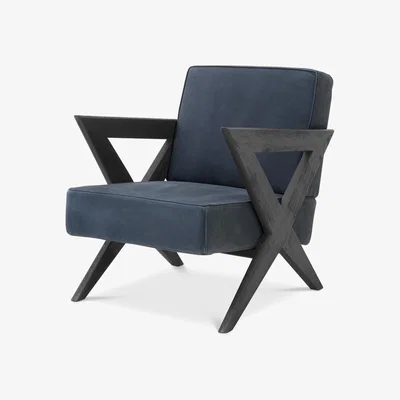 Olivia's Eichholtz Felippe Occasional Chair Blue