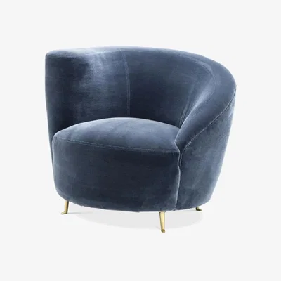 Olivia's Eichholtz Khan Chair in Cameron Faded Blue
