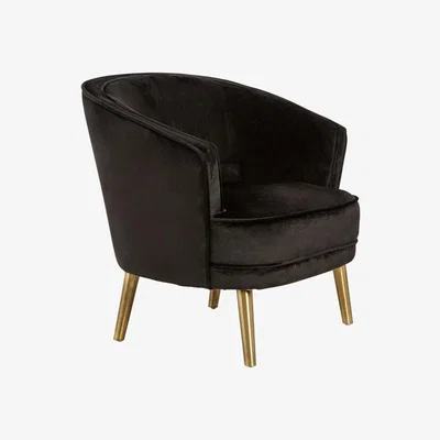 Olivia's Olivia's Lily Velvet Occasional Chair Black / Black