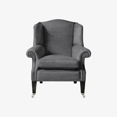 Olivia's Duresta Somerset Monarch Wing Armchair / Navy