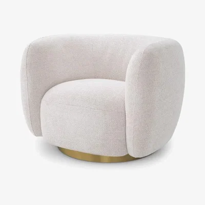 Olivia's Eichholtz Roxy Swivel Chair in Lyssa off-White
