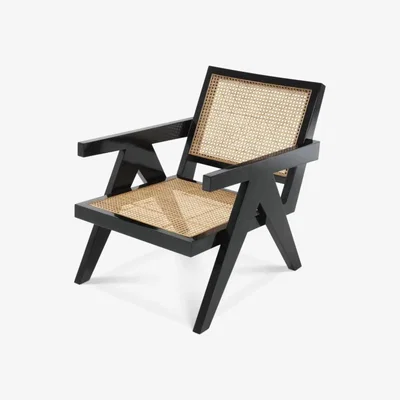 Olivia's Eichholtz Adagio Chair in Natural Cane Black Finish