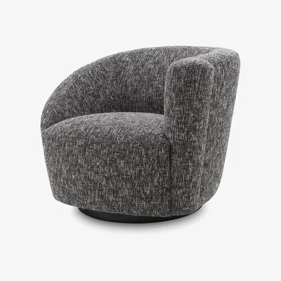 Olivia's Eichholtz Colin Right Swivel Chair in Cambon Black