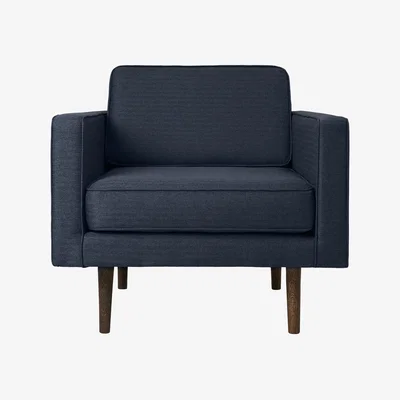 Olivia's Broste Copenhagen Wind Tweed Armchair in Navy