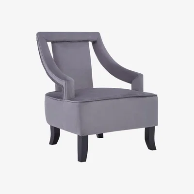 Olivia's Olivia's Luxe Collection - Freya Occasional Chair Grey Velvet